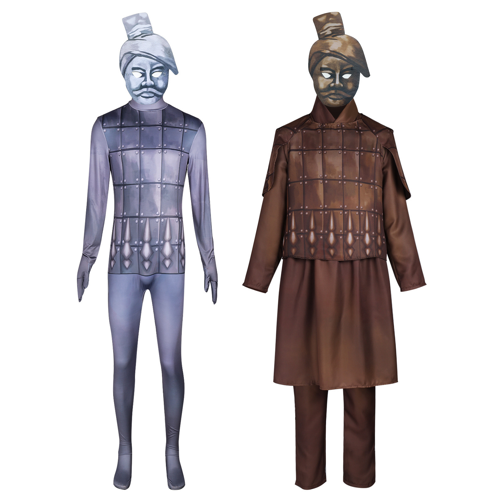 Ethnic Fashion Dress - Kostum Cosplay Prajurit Terracotta Halloween, Pakaian