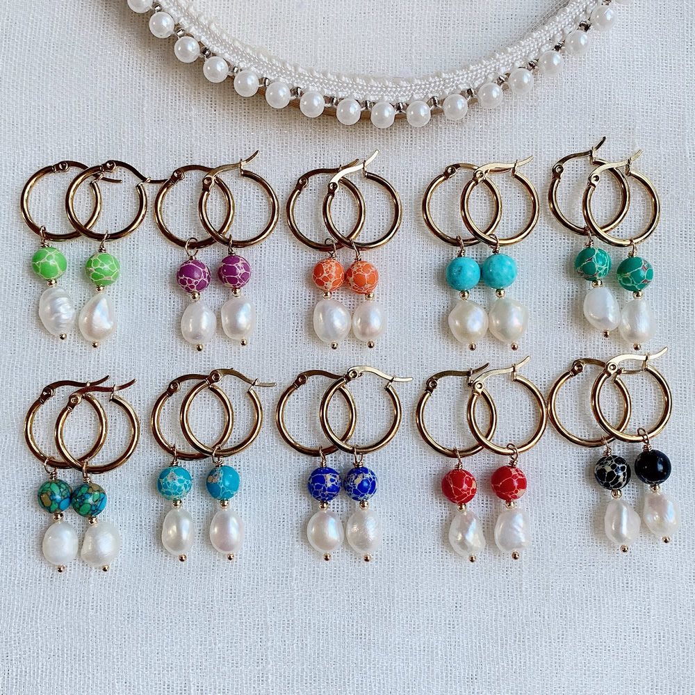 Anting-Anting Gantung Mutiara  - Aura Ethnic Fashion ulasan dan harga
