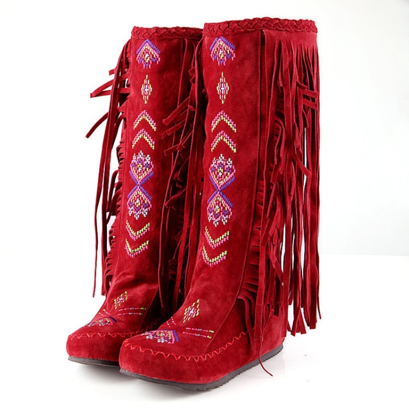 Sepatu Bot Rumbai Bordir Buata - Ethnic Fashion Women ulasan dan harga