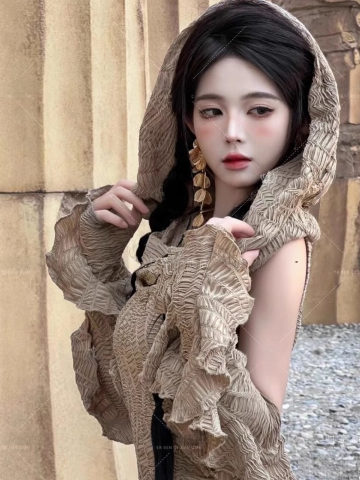 Gaun Panjang Bertema Gurun unt - Ethnic Fashion Dress ulasan dan harga