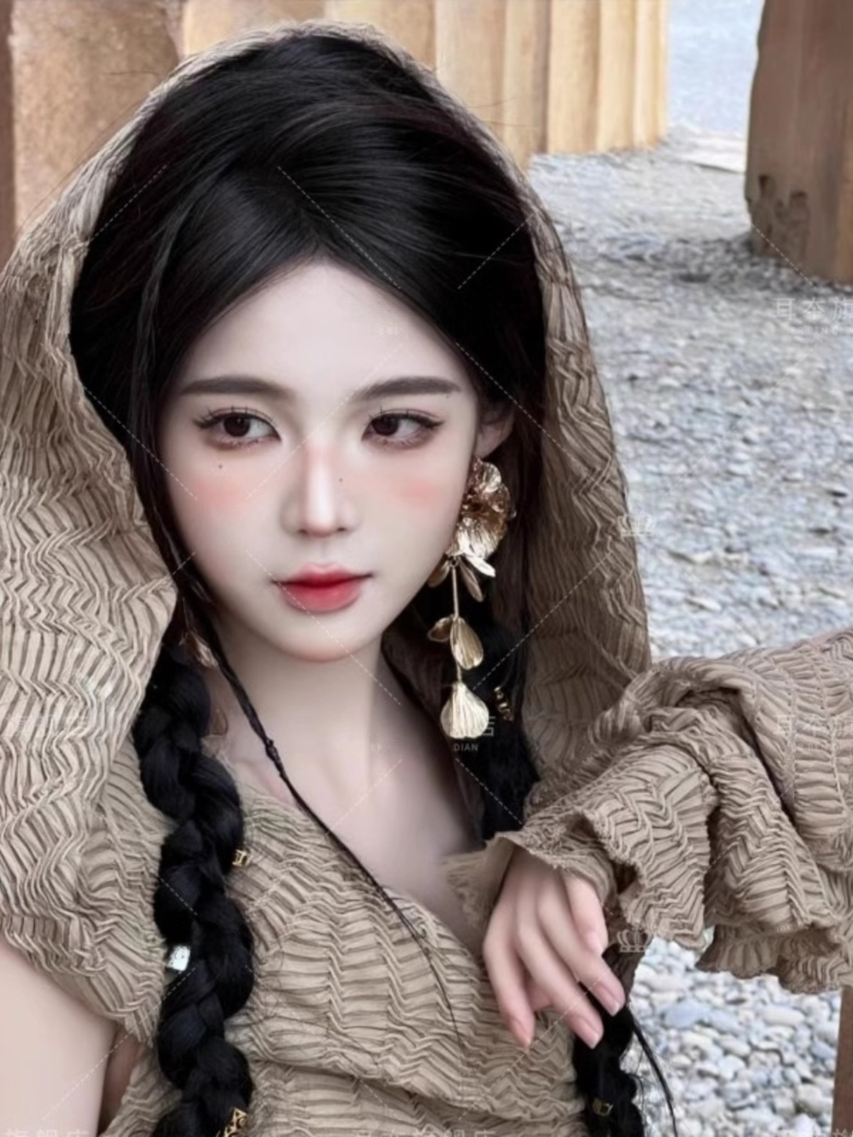 Gaun Panjang Bertema Gurun unt - Ethnic Fashion Dress ulasan dan harga