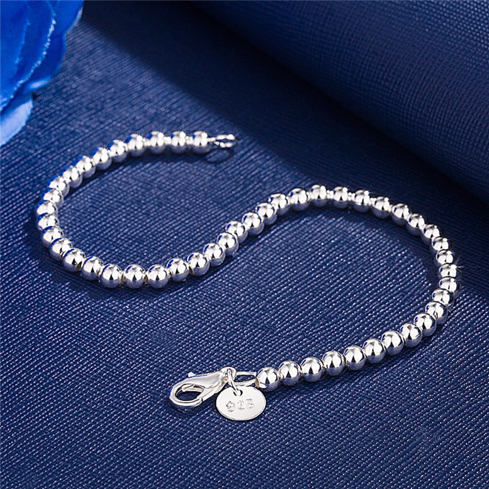 Gelang manik-manik 4MM mewah b - Ethnic Fashion Brand ulasan dan harga