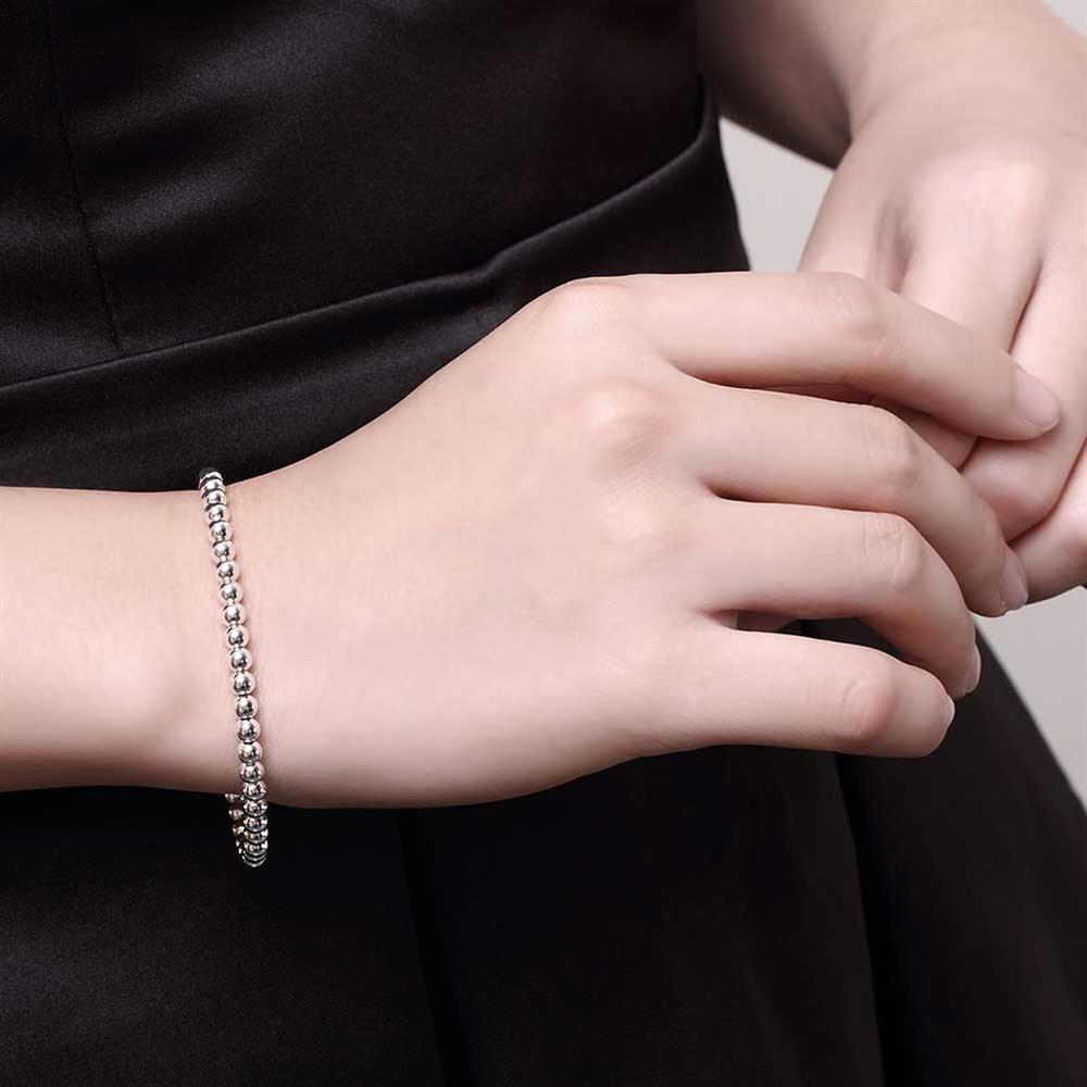Gelang manik-manik 4MM mewah b - Ethnic Fashion Brand ulasan dan harga